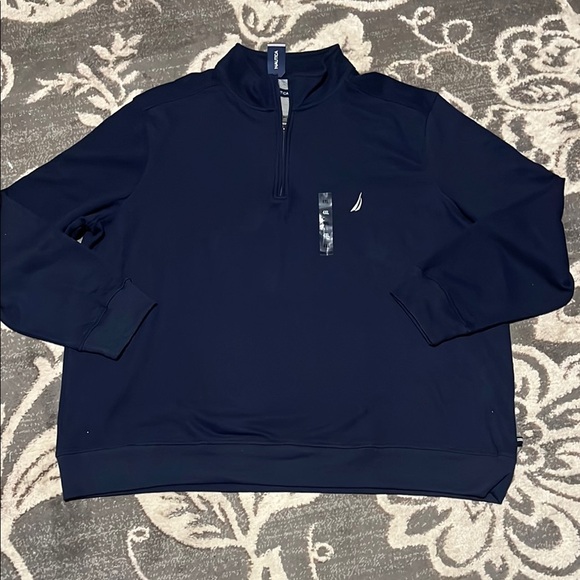 Nautica Blue 1/4 Zip Up with Stand-Up Collar new - Picture 1 of 4